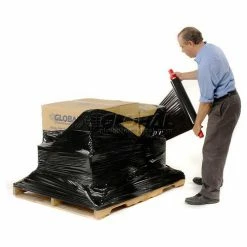 Western Plastics Stretch Wrap W/Extended Core Handle, Blown, 80 Gauge, 20"Wx1000'L, Black - Pkg Qty 4 -Protective Packaging Sales Store 242265 03