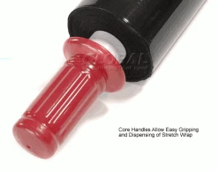Western Plastics Stretch Wrap W/Extended Core Handle, Blown, 80 Gauge, 20"Wx1000'L, Black - Pkg Qty 4 -Protective Packaging Sales Store 242265 2wco