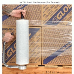 Global Industrial Stretch Wrap, Cast, 70 Gauge, 18"Wx1500'L, Clear - Pkg Qty 4 -Protective Packaging Sales Store 412547IN 3wco
