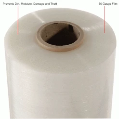 Global Industrial Machine Length Stretch Wrap, Cast, 80 Gauge, 20"Wx5000'L, Clear -Protective Packaging Sales Store 412548IN 2wco