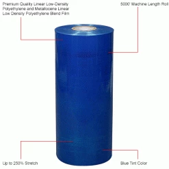Global Industrial™ Machine Length Stretch Wrap, Cast, 80 Gauge, 20"Wx5000'L, Blue Tint -Protective Packaging Sales Store 412550IN 1wco