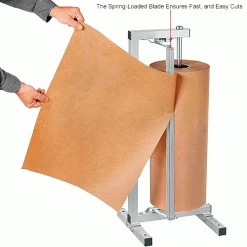 Global Industrial Vertical Paper Dispenser w/Cutter, 27"W x 9" Dia. Roll Size -Protective Packaging Sales Store 412617IN 2wco