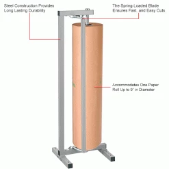 Global Industrial Vertical Paper Dispenser w/Cutter, 36"W x 9" Dia. Roll Size 11 Global Industrial Vertical Paper Dispenser w/Cutter, 36"W x 9" Dia. Roll Size -Protective Packaging Sales Store 412618IN 1wco
