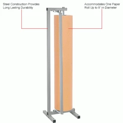 Global Industrial™ Vertical Paper Dispenser w/Cutter, 48"W x 9" Dia. Roll Size -Protective Packaging Sales Store 412619IN 1wco