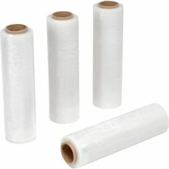Global Industrial™ Hybrid Stretch Wrap, Cast, 65 Gauge, 18"Wx1500'L, Clear - Pkg Qty 4