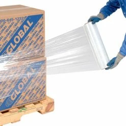 Global Industrial™ Hybrid Stretch Wrap, Cast, 65 Gauge, 18"Wx1500'L, Clear - Pkg Qty 4 -Protective Packaging Sales Store 422769 03