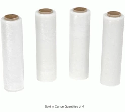 Global Industrial™ Hybrid Stretch Wrap, Cast, 65 Gauge, 18"Wx1500'L, Clear - Pkg Qty 4 -Protective Packaging Sales Store 422769 3wco