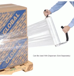 Global Industrial™ Hybrid Stretch Wrap, Cast, 65 Gauge, 18"Wx1500'L, Clear - Pkg Qty 4 -Protective Packaging Sales Store 422769 4wco