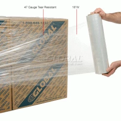 Global Industrial™ Hybrid Stretch Wrap, Cast, 47 Gauge, 18"Wx1476'L, Clear - Pkg Qty 4 -Protective Packaging Sales Store 422772 2wco