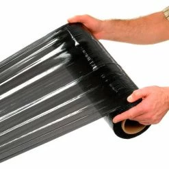 Western Plastics Western Plastic Stretch Wrap, Blown, 80 Gauge, 18"Wx1500'L, Black - Pkg Qty 4 -Protective Packaging Sales Store 488049