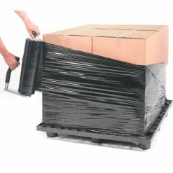 Western Plastics Western Plastic Stretch Wrap, Blown, 80 Gauge, 18"Wx1500'L, Black - Pkg Qty 4 -Protective Packaging Sales Store 488049 03