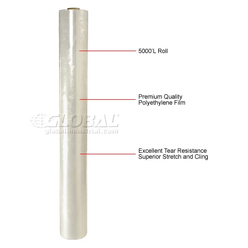 Global Industrial Machine Length Stretch Wrap, Cast, 80 Gauge, 60"Wx5000'L, Clear 6 Global Industrial Machine Length Stretch Wrap, Cast, 80 Gauge, 60"Wx5000'L, Clear - Image 4