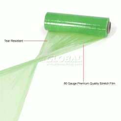 Western Plastics Western Plastic Stretch Wrap, Blown, 80 Gauge, 18"Wx1500'L, Light Green - Pkg Qty 4 -Protective Packaging Sales Store 795473GN 2wco