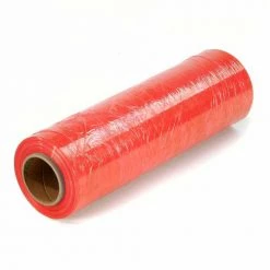 Western Plastics Western Plastic Stretch Wrap, Blown, 80 Gauge, 18"Wx1500'L, Red - Pkg Qty 4