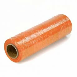 Western Plastics Western Plastic Stretch Wrap, Blown, 80 Gauge, 18"Wx1500'L, Light Orange - Pkg Qty 4