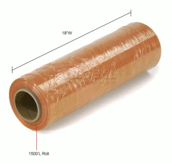 Western Plastics Western Plastic Stretch Wrap, Blown, 80 Gauge, 18"Wx1500'L, Light Orange - Pkg Qty 4 -Protective Packaging Sales Store 795473RG 1wco