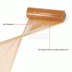 Western Plastics Western Plastic Stretch Wrap, Blown, 80 Gauge, 18"Wx1500'L, Light Orange - Pkg Qty 4 -Protective Packaging Sales Store 795473RG 2wco