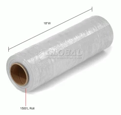Western Plastics Western Plastic Stretch Wrap, Blown, 80 Gauge, 18"Wx1500'L, White - Pkg Qty 4 -Protective Packaging Sales Store 795473WH 1wco