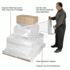 Western Plastics Western Plastic Stretch Wrap, Blown, 80 Gauge, 18"Wx1500'L, White - Pkg Qty 4 -Protective Packaging Sales Store 795473WH 4wco