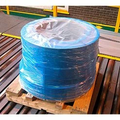 Armor Poly® VCI Hand Stretch Film w/Handle, 100 Gauge, 5"W x 900'L, Blue - Pkg Qty 12 -Protective Packaging Sales Store ARMOR POLY Stretch Film Application 2 2