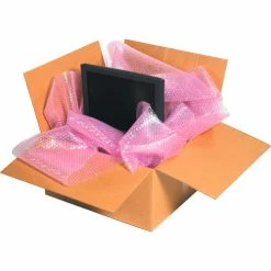 Global Industrial Non Perf. Anti Static Bubble Roll, 48"W x 250'L x 1/2" Thick, Pink, 1 Roll 7 Global Industrial Non Perf. Anti Static Bubble Roll, 48"W x 250'L x 1/2" Thick, Pink, 1 Roll -Protective Packaging Sales Store AS Bubble APP 4 02 2