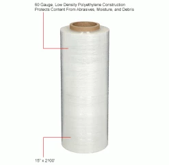 Stretch Wrap, Cast, 90 Gauge, 15"Wx2100'L, Clear - Pkg Qty 4 -Protective Packaging Sales Store B2043519IN 1wco