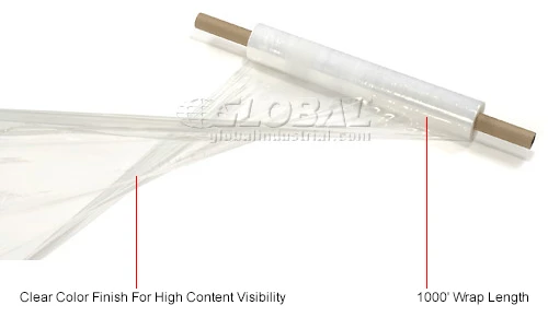 Stretch Wrap W/Extended Core Handle, Cast, 70 Gauge, 20"Wx1000'L, Clear - Pkg Qty 4 10 Stretch Wrap W/Extended Core Handle, Cast, 70 Gauge, 20"Wx1000'L, Clear - Pkg Qty 4 - Image 8