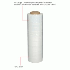 Stretch Wrap, Cast, 60 Gauge, 18"Wx1600'L, Clear - Pkg Qty 4 -Protective Packaging Sales Store B2056623IN 1wco