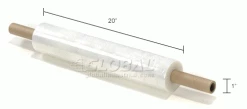 Stretch Wrap W/Extended Core Handle, Cast, 80 Gauge, 20"Wx1000'L, Clear - Pkg Qty 4 -Protective Packaging Sales Store B2056822IN dim