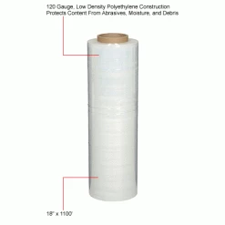 Stretch Wrap, Cast, 120 Gauge, 18"Wx1100'L, Clear - Pkg Qty 4 -Protective Packaging Sales Store B2057284IN 1wco