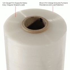 Machine Length Stretch Wrap, Blown, 120 Gauge, 20"Wx4000'L, Clear -Protective Packaging Sales Store B2264775IN 2wco