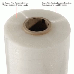 Machine Length Stretch Wrap, Blown, 60 Gauge, 20"Wx6000'L, Clear -Protective Packaging Sales Store B2264779IN 2wco