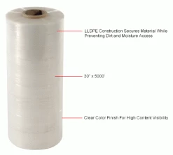 Machine Length Stretch Wrap, Cast, 80 Gauge, 30"Wx5000'L, Clear -Protective Packaging Sales Store B2264781IN 1wco