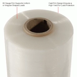 Machine Length Stretch Wrap, Cast, 80 Gauge, 30"Wx5000'L, Clear -Protective Packaging Sales Store B2264781IN 2wco