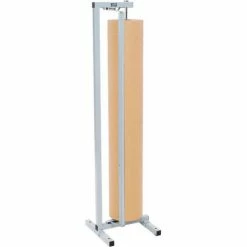 Bulman Products Vertical Paper Dispenser w/ Cutter, 48"W x 9" Dia. Roll Size, Light Gray