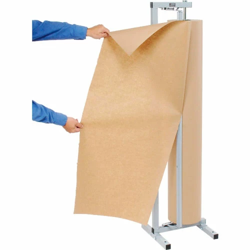 Bulman Products Vertical Paper Dispenser w/ Cutter, 48"W x 9" Dia. Roll Size, Light Gray 4 Bulman Products Vertical Paper Dispenser w/ Cutter, 48"W x 9" Dia. Roll Size, Light Gray - Image 2