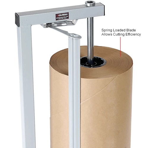 Bulman Products Vertical Paper Dispenser w/ Cutter, 48"W x 9" Dia. Roll Size, Light Gray 18 Bulman Products Vertical Paper Dispenser w/ Cutter, 48"W x 9" Dia. Roll Size, Light Gray - Image 16