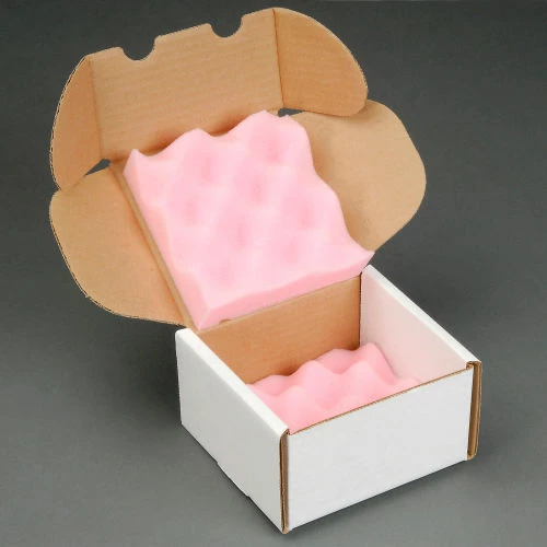 Anti Static Foam Shippers, 5"W x 5"L x 3"D, White - Pkg Qty 24 3 Anti Static Foam Shippers, 5"W x 5"L x 3"D, White - Pkg Qty 24