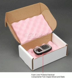 Anti Static Foam Shippers, 9"W x 6"L x 3-1/4"D, White - Pkg Qty 24 -Protective Packaging Sales Store B664501 2wco