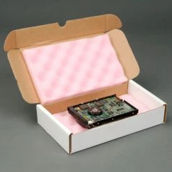 Anti Static Foam Shippers, 10"W x 6"L x 2"D, White - Pkg Qty 24 -Protective Packaging Sales Store B664502 01