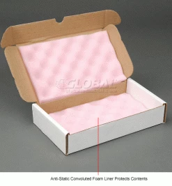 Anti Static Foam Shippers, 10"W x 6"L x 2"D, White - Pkg Qty 24 -Protective Packaging Sales Store B664502 1wco