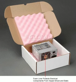 Anti Static Foam Shippers, 10"W x 10"L x 4"D, White - Pkg Qty 24 -Protective Packaging Sales Store B664503 2wco