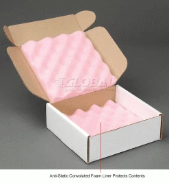 Anti Static Foam Shippers, 8"W x 8"L x 2-3/4"D, White - Pkg Qty 24 -Protective Packaging Sales Store B664504 1wco