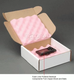Anti Static Foam Shippers, 8"W x 8"L x 2-3/4"D, White - Pkg Qty 24 -Protective Packaging Sales Store B664504 2wco