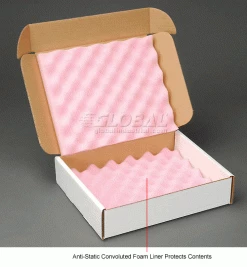 Anti Static Foam Shippers, 12"W x 10"L x 2-3/4"D, White - Pkg Qty 24 -Protective Packaging Sales Store B664505 1wco