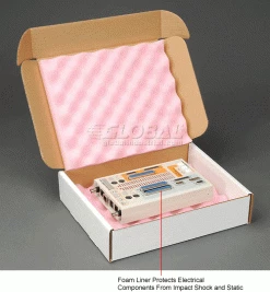 Anti Static Foam Shippers, 12"W x 10"L x 2-3/4"D, White - Pkg Qty 24 -Protective Packaging Sales Store B664505 2wco