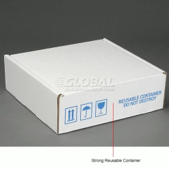 Anti Static Foam Shippers, 12"W x 12"L x 4"D, White - Pkg Qty 24 -Protective Packaging Sales Store B664506 3wco