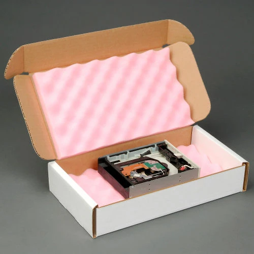 Anti Static Foam Shippers, 14"W x 8"L x 2-3/4"D, White - Pkg Qty 24 4 Anti Static Foam Shippers, 14"W x 8"L x 2-3/4"D, White - Pkg Qty 24 - Image 2