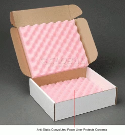 Anti Static Foam Shippers, 14"W x 12"L x 4"D, White - Pkg Qty 12 -Protective Packaging Sales Store B664508 1wco