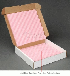 Anti Static Foam Shippers, 14"W x 14"L x 2-3/4"D, White - Pkg Qty 24 -Protective Packaging Sales Store B664509 1wco